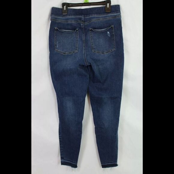 Spanx Size Large Distressed Ankle Skinny Jeans, Medium Wash 20203R - Picture 2 of 6